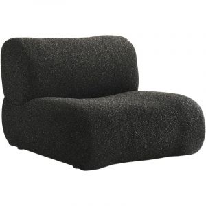 Nelya - Fauteuil design en tissu noir