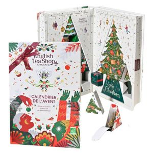 English tea shop Calendrier de l'Avent thés et infusions biologiques 2025 Arbre de Noël - 25 sachets pyramides à découvrir - Coffret cadeau Noël