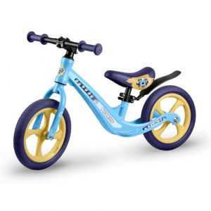 Ricokids Draisienne pour Enfant - Selle r&eacute;glable en Hauteur - Roues en polyur&eacute;thane Anti-crevaison de 12" - Bleu et Jaune