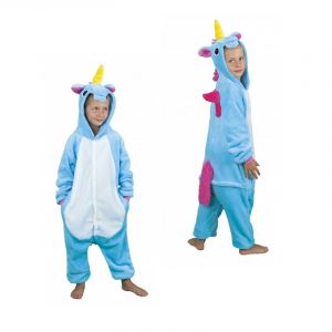 Kigurumi Licorne Bleue Enfant - 5/6 ans