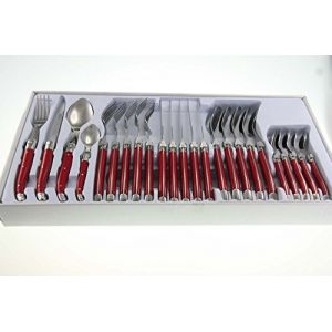 Image de Lebrun 590052 LAGUIOLE BO&Icirc;TE DE 24 PI&Egrave;CES INOX ROUGE