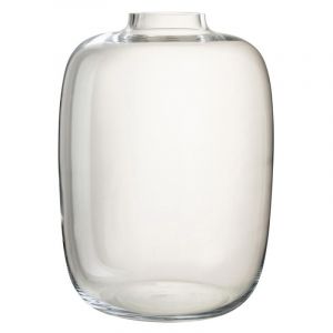 Vase Design en Verre "Cleo" 35cm Transparent Prix