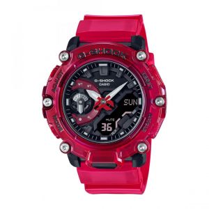 Casio Montre pour homme avec bracelet en résine rouge