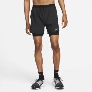 Image de Nike Short de running 2-en-1 18 cm Dri-FIT Stride pour homme - Noir - Taille 2XL - Male