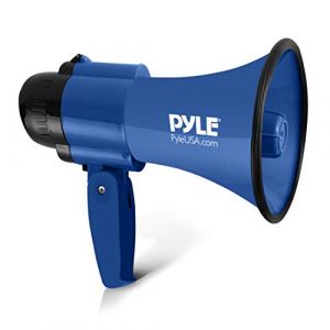 Pyle Mégaphone portable - 30 W - Bleu- avec sirène intégrée