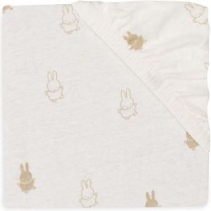 Jollein Drap Housse Berceau Happy Miffy Nougat - 40/50 x 80/90 cm