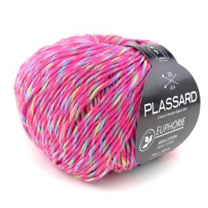 Pelote de coton à tricoter Euphorie - Plassard 34 Rose - 34 Rose