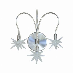Applique en métal chromé - verre forme étoile - supernova - Transparent - C-création