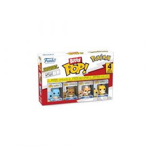 Funko Bitty Pop! Pokemon - Squirtle 4PKet Une Mini-Figurine Mystère en Surprise - 2.2 Cm Collectionnable - Étagère Empilable Incluse