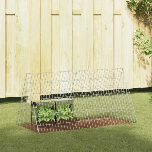 VidaXL Cage Pour Lapins Argent 650 X 55 X 55 Cm Acier Galvanisé