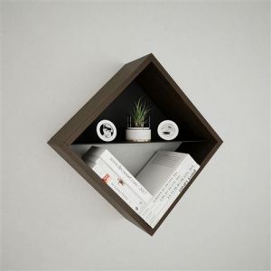 Home Mania - Etagère murale design Phuket - L. 56 x H. 56 cm - Marron - Phuket