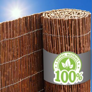 100x600 Brise-Vue Canisse Osier Naturel - Clôture Jardin Pare-Soleil Balcon Bois