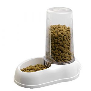 Ferplast Distributeur D'Eau ou Nourriture pour Grands Chiens Azimut 5500 Dispenser pour Animaux 5,5 Litres Mangeoire pour Nourriture Sèche Eau, 23 X 41 X H 37,5 cm Blanc