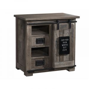 Commode 70x45 Manguier laqué Gris railway 223 - gris
