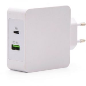Tooq Chargeur Usb Secteur 230v A 5vdc X 48w Usb Y Usb-c Qc3.0 Tqwc-2sc03wt