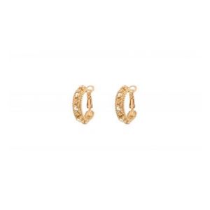 Satellite Boucles d'oreilles créoles baroques cristaux Prestige I doré Jaune