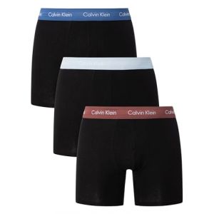 Calvin Klein Boxer Homme Lot De 3 Coton Stretch, Noir (B- Marron, Skyway, True Navy Wbs), M