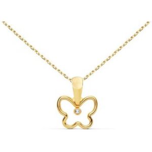 Collier L'atelier D'azur Collier - Pendentif Or 18 Carats 750/000 Jaune Motif Papillon - Couleur Unique - Taille Doré