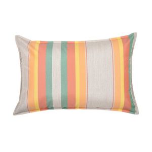 Coussin rectangulaire 70 x 45 cm - 100% Coton- Orange/Bleu