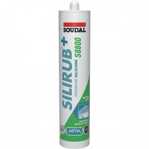 Soudal Silirub+ S8800 - Mastic silicone neutre pour pierre naturelle EC 1 PLUS - RAL 7037 - Gris poussi&egrave;re