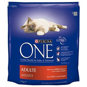 Purina One Chat Adult - Croquette au boeuf 1,5 kg