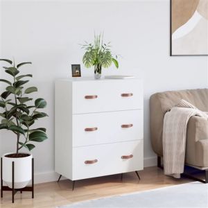 VidaXL Commode Blanc 69,5 X 34 X 90 Cm Bois D'ingénierie