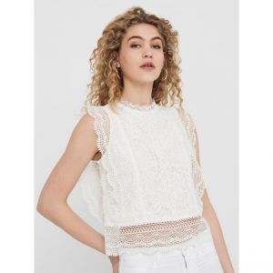 Only Tee-shirt à manches courtes femme onlkaro lace
