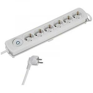 Vivanco Multiprise - 37647 - 6 Prises - Interrupteur - 1,4 m - Blanc