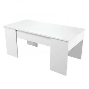 Image de Table B e Plateau Relevable "Arkh" 100cm Blanc Prix