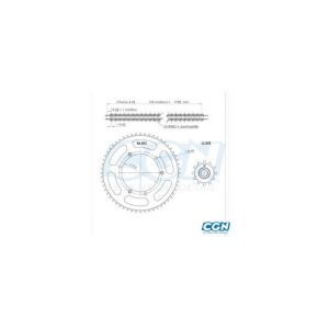 Afam 04101751 Kit chaîne de moto kit acier pour S RCO SE 50