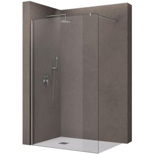 Paroi de douche à l'italienne 120cm pare-douche verre transparent de sécurité 8mm Bremen1 120x200cm stabilisateur rectangulaire - Tranparent - Sogood