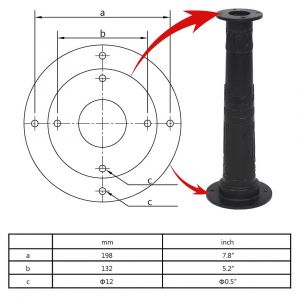 Image de VidaXL Support pour pompe à eau manuelle de jardin Fonte - Quincaillerie - Pompes - Pompes et systèmes de puisage | Noir | Noir