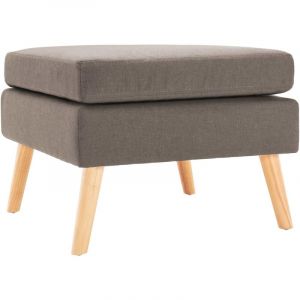 VidaXL Repose-pied Taupe Tissu