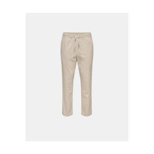 Only & Sons Bas de survêtement de ONLY and SONS - ONSLinus Crop 0007 COT LIN PNT - S à XXL - pour Homme - beige