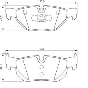 Bosch BP960 - 4 Plaquettes de frein Arri&egrave;re