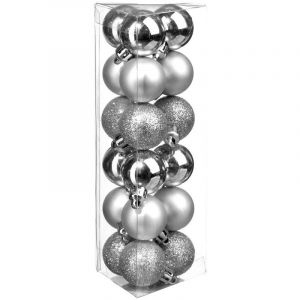 Lot de 18 Boules de Noël "Colorama" 3cm Argent Prix