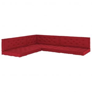 Image de VidaXL Coussins de planc r de palette 7 pcs Rouge bordeaux Coton