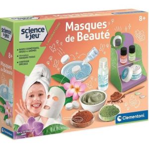 Clementoni Mon Coffret Masque Et Beaute Enfant Des 8 Ans - Laboratoire Studio Beaute Creation - Fabrication Cosmetiques - Set Science Et Jeu + 1 Carte