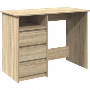 VidaXL Bureau chêne sonoma 102x50x75 cm bois d'ingénierie