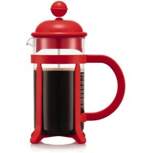 Bodum Cafetière à piston - Java - Monture et couvercle en plastique - 3 tasses - 0.35 l - Rouge