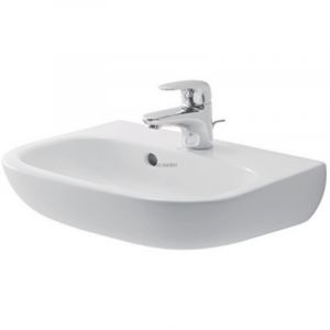 Duravit LAVE-MAINS D-CODE, 45 X 34, AVEC TROP-PLEIN ET PLAGE DE ROBINETTERIE, BLANC RÉF. 0705450000