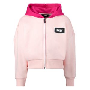 DKNY Cardigan molletonné à capuche Rose - Couleur Rose - Taille 10-12 ans