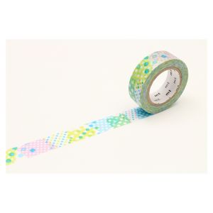 Masking tape mt 7 m x 15 mm Collage Pois Bleu