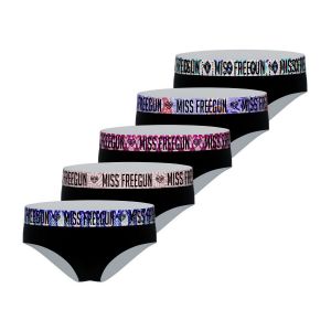 Freegun Culotte Femme Coton, sous-vêtement Féminins, Confortable et Doux (Lot de 5) XL