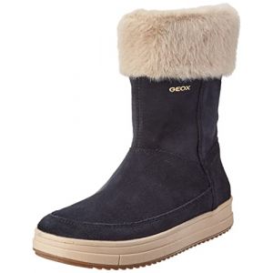 Geox Boots en croûte de cuir avec col et fourrées Bleu - Taille 35