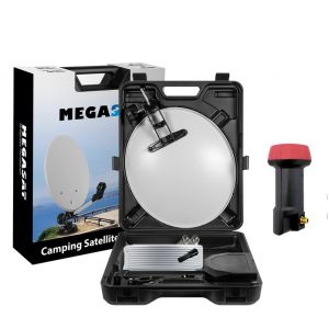 Megasat Kit camping-car parabole 35 cm + LNB Single 0,1dB DIAVOLO + CÂBLE