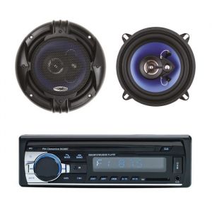 Package Radio Lecteur MP3 pour Voiture PNI Clementine 8428BT 4x45w + Haut-parleurs coaxiaux pour Voiture PNI HiFi500, 100W, 12,7 cm