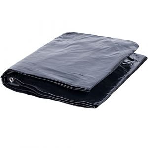 Nemaxx Bâche Premium Imperméable [200x300cm]–Résistante aux UV [450 g/m²] Bâche de Camion avec Œillets,Bâche en PVC pour Bois,Jardin,Toit & Construction–Bâche de Protection Hivernale–Noir–6m²