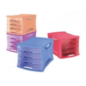 Image de Esselte 623464 - Bloc de classement Intego 4 tiroirs, coloris assortis