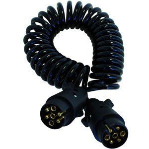 ProPlus 343509 spirale de 3 m&egrave;tres avec 2 x fiches m&acirc;le 7 broches c&acirc;ble de connexion